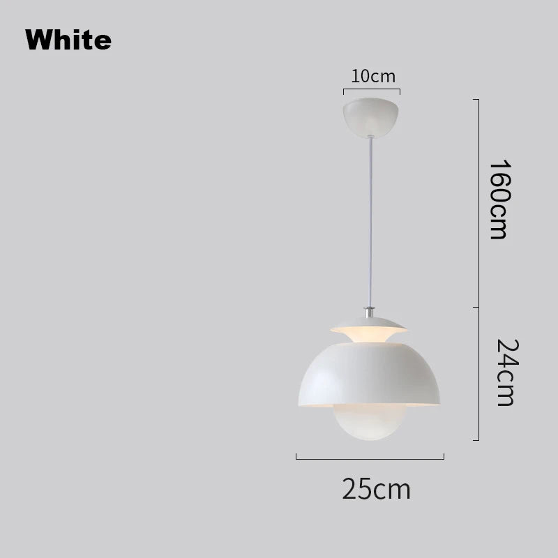 Design danois fleur bourgeon suspension moderne Simple Restaurant chambre d'enfants chambre chevet lustre nordique maison lampes LED