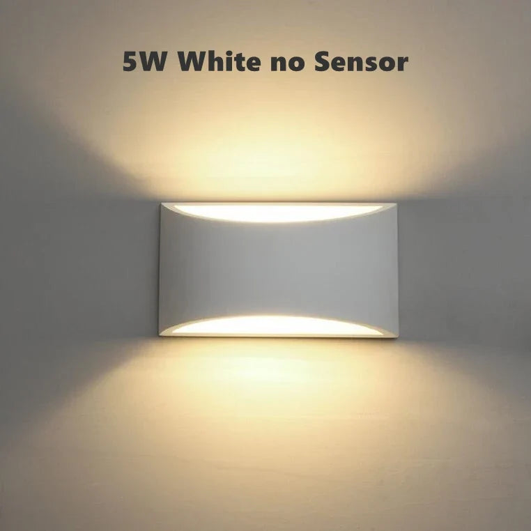 5W 7W COB LED Outdoor Wall Lamps PIR Motion Sensor Aluminum Porch Garden Corridor Light Up and Down Lighting Indoor Sconce Light