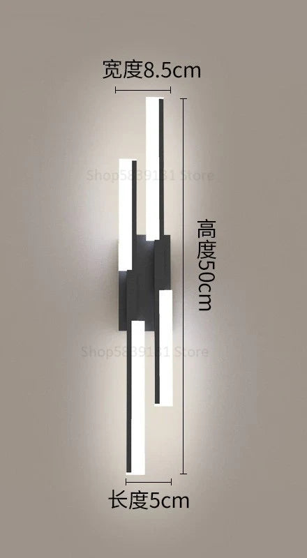 applique murale led de luxe simple et moderne pour hôtel