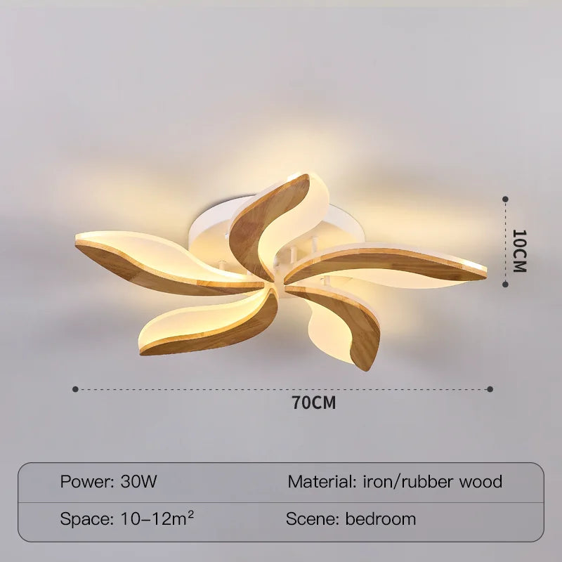 lustre moderne en bois et acrylique pour intérieur