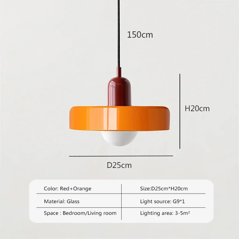 lampe suspendue nordique en verre bonbon pour intérieur décoratif