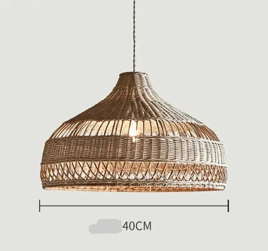 lustre suspendu en rotin abat-jour pour éclairage suspendu