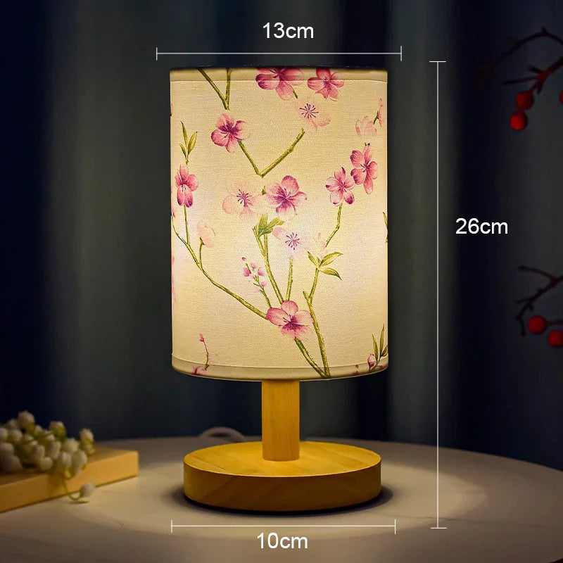 lampe de table led fleur de prunier design chinois pour ambiance douce