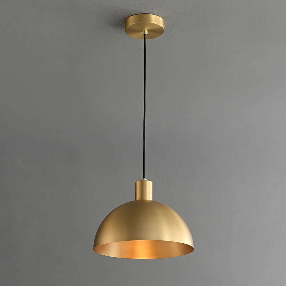 Suspension moderne pour îlot de cuisine style ferme lampes suspendues extérieures en or pour porche lustre encastré en cuivre E27