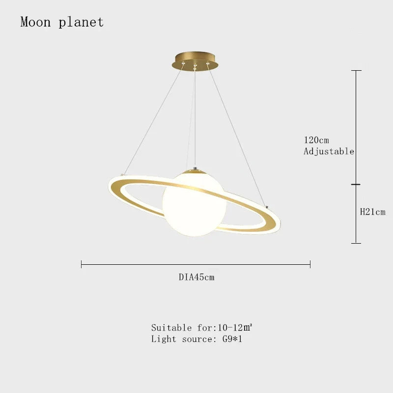 suspension planet earth pour chambre d'enfant astronaute étoile décorative