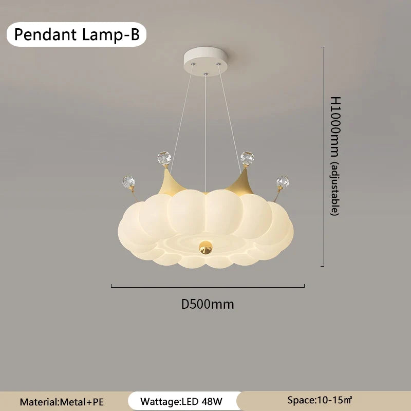 lustre moderne led avec suspension couronne option télécommande