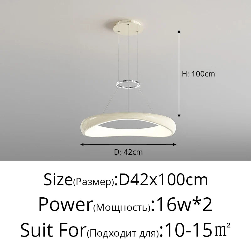 lustre led moderne nordique simple anneau restaurant bar