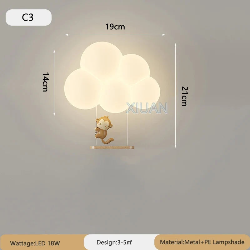 veilleuse pour enfants singe dessin animé protection des yeux