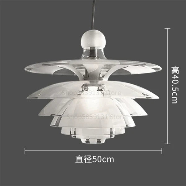 suspension led modernes en acrylique pour intérieur