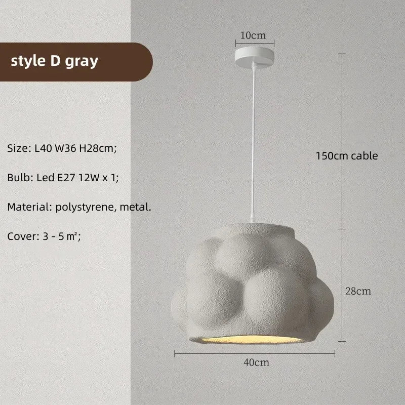 Nordique salle à manger suspension Led lumières Wabi Sabi Led suspension lampe chambre minimalisme suspension lampe décor à la maison éclairage intérieur lampe