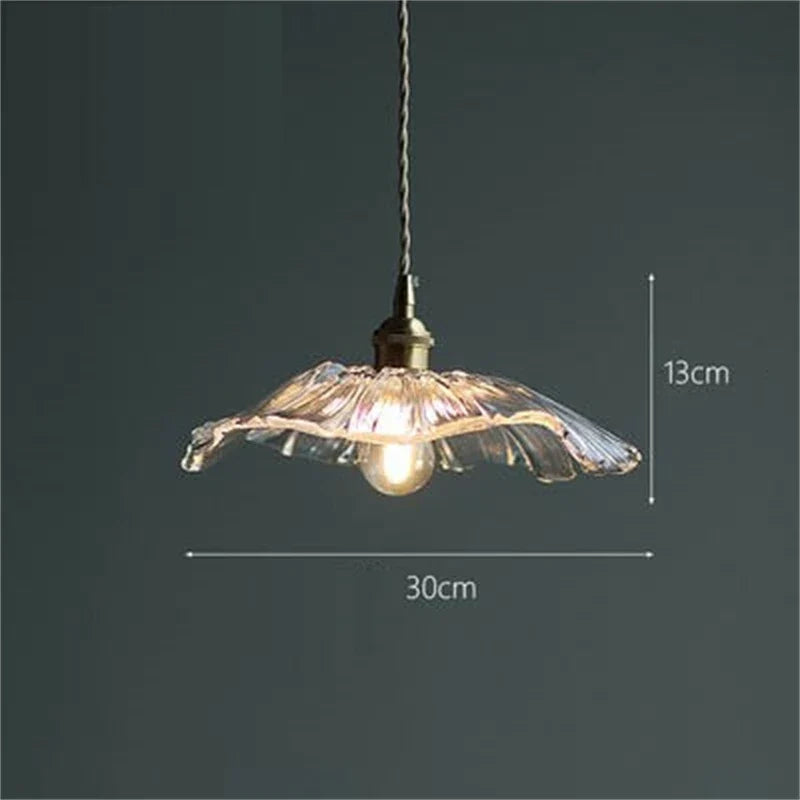 suspension rétro en verre pour décoration intérieure élégante