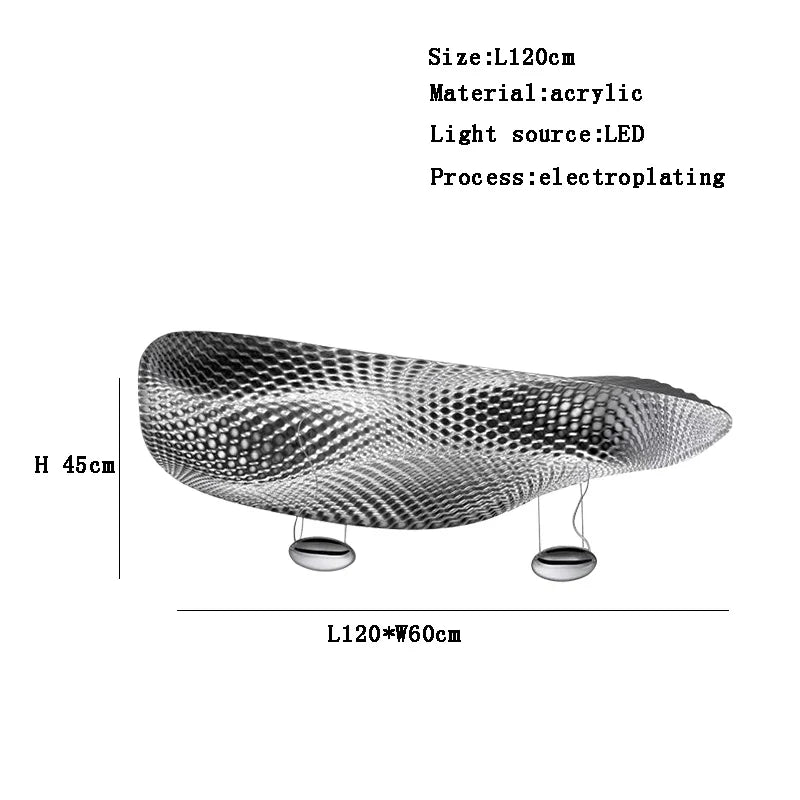 lustre postmoderne italien en forme de goutte led créative