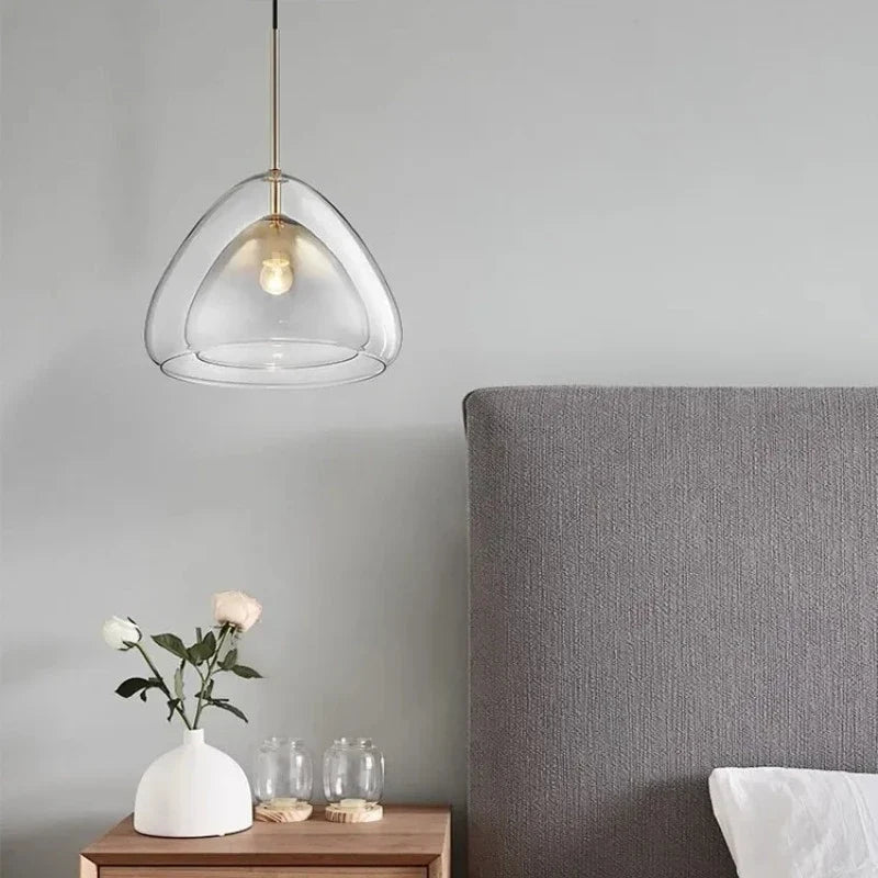 suspension en verre design nordique pour décoration intérieure moderne