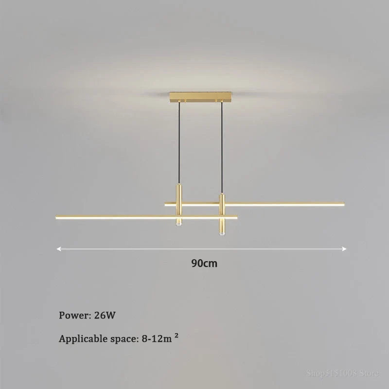 suspension led moderne minimaliste en métal