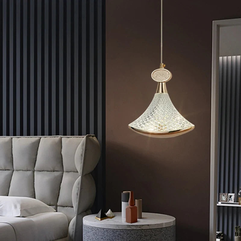 Lustre nordique ovale en cristal LED
