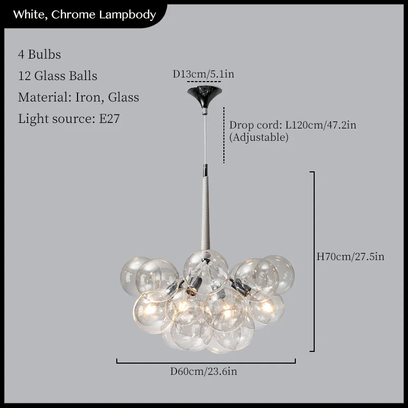 suspension moderne en verre pour décoration intérieure élégante