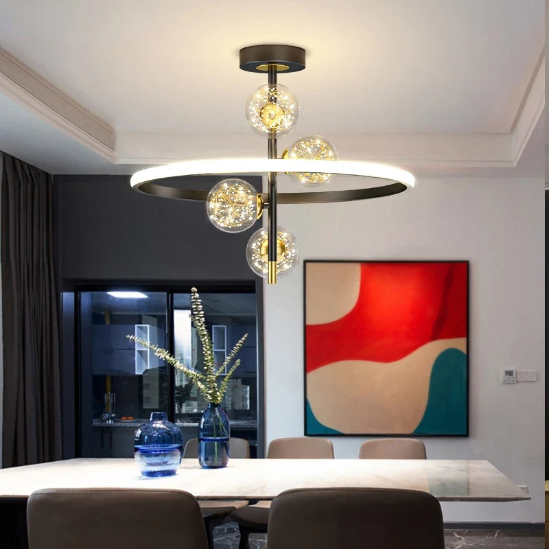lustre led moderne nordique simple boule pour intérieur