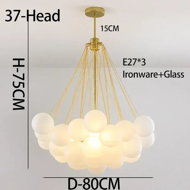 suspension modernes en verre de lait magique de haricot