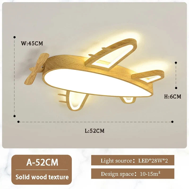 plafonnier en bois massif moderne pour chambre d'enfant romantique