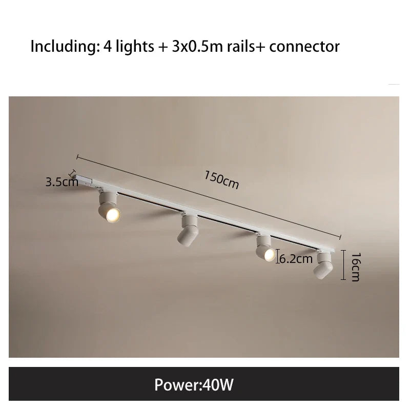 led éclairage sur rail pour magasin foco projecteur