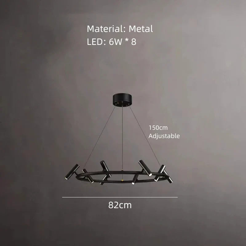 lustre led rotatif minimaliste hauteur réglable
