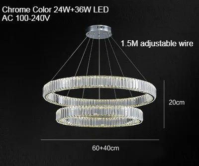 lustre moderne en cristal design haut de gamme élégant et raffiné