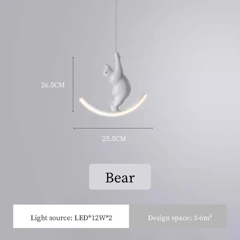 lustre mignon animaux lampes de chevet pour enfants décoration moderne