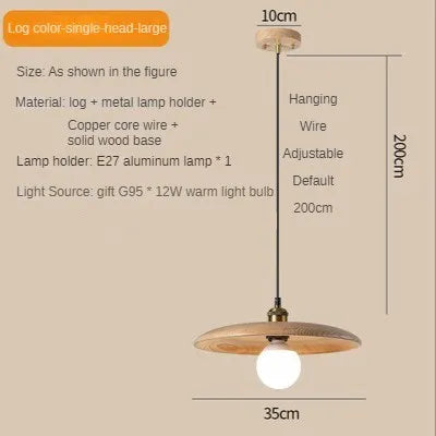 applique murale nordique moderne rotative led en fer et bois