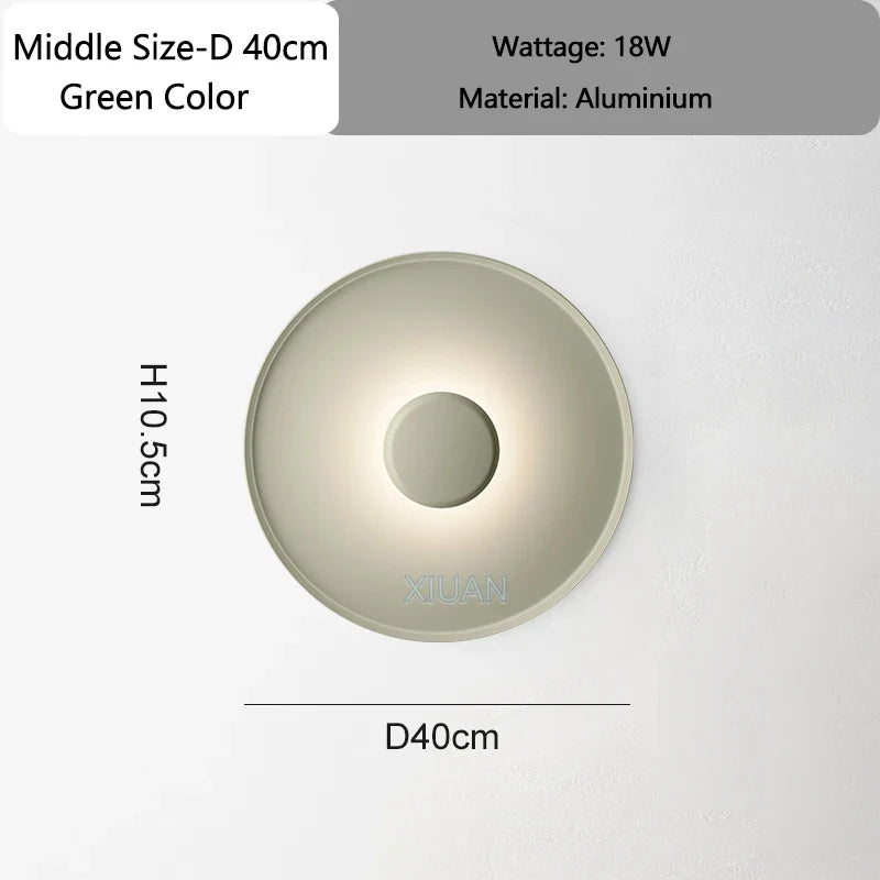 Designer Lamp Modern Round Ceiling Lamps Bedroom Ceiling Light White Red Green Living Room Atmosphere Wall Lights AC 220V 40cm