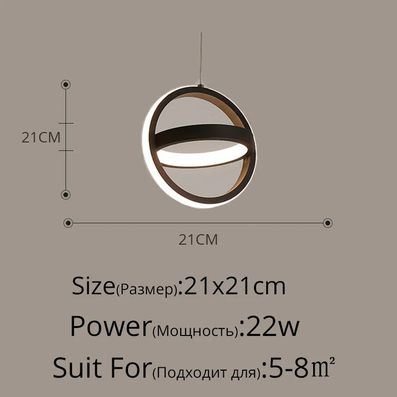 suspension led moderne pour éclairage intérieur design élégant