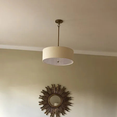 lustre style américain simple lumière couverture tissu moderne
