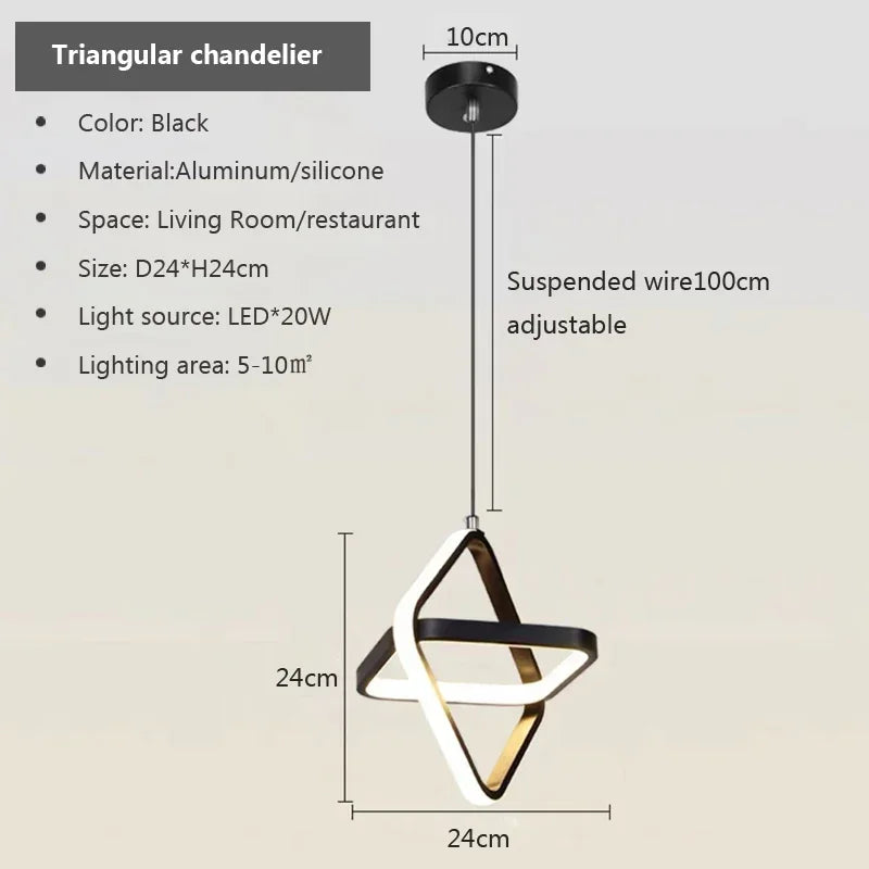 lustre moderne à LED pour un éclairage élégant et décoratif