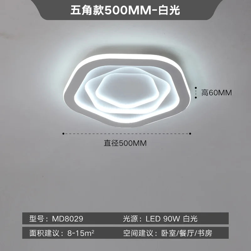 plafonnier moderne minimaliste à lumière led créative ultra mince