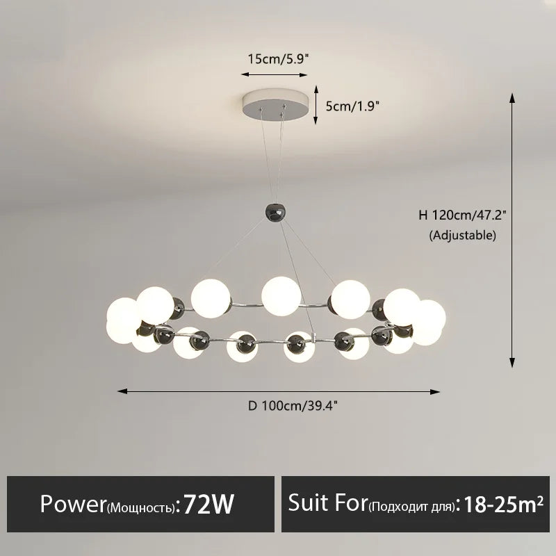 suspension moderne led pour décoration intérieure élégante