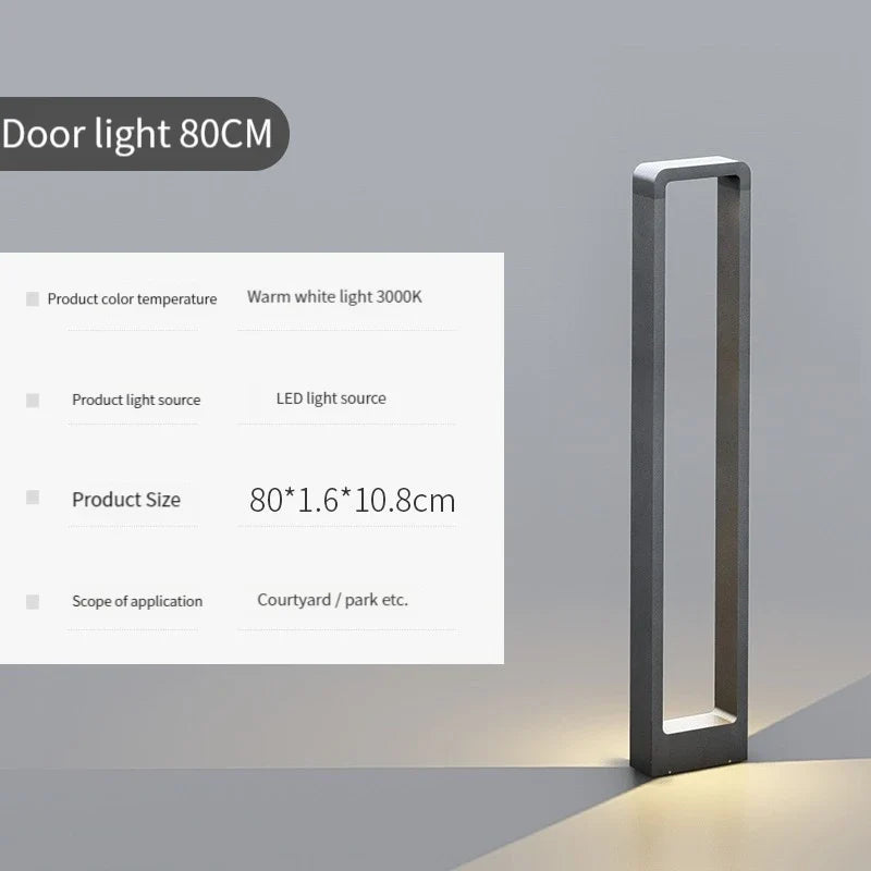 lampe de jardin moderne étanche en aluminium pour extérieur