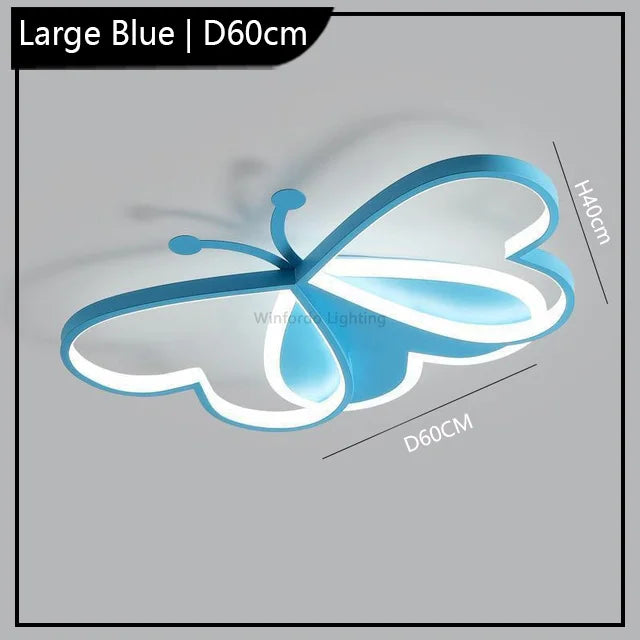lustre led winfordo 	 avec lampe papillon réglable pour enfants
