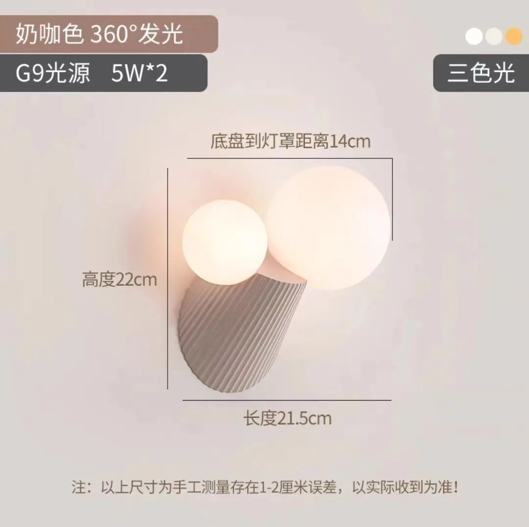 applique murale led cactus en résine verre pour étude
