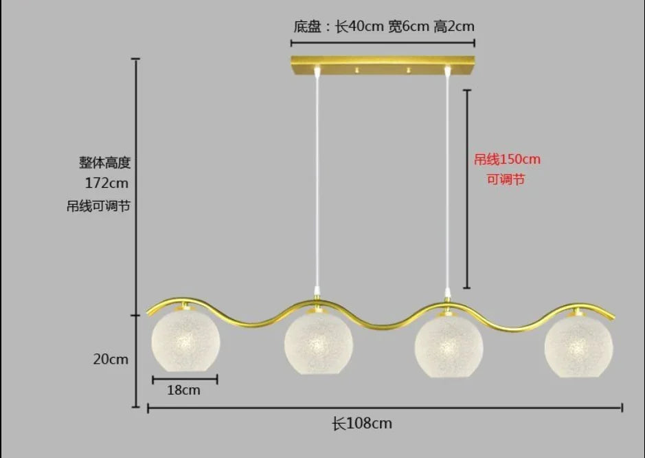 lustre moderne avec abat-jour en verre pour décoration maison