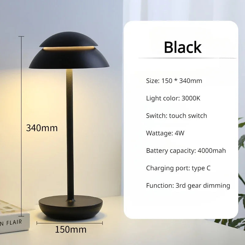 lampe rechargeable vintage led usb sans fil veilleuse portable