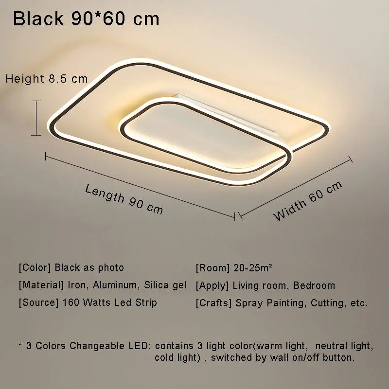 plafonnier led moderne pour éclairage intérieur décoratif