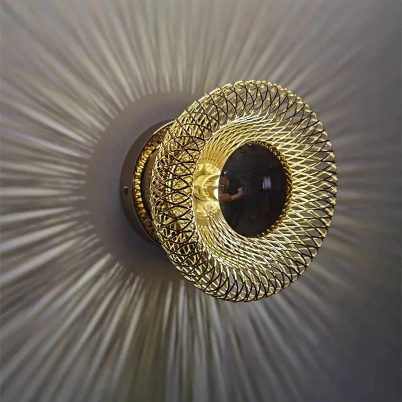 applique murale en fer design corne italienne pour décoration intérieure à led