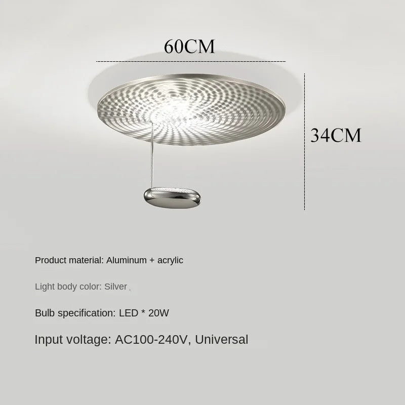 lustre italien moderne minimaliste créatif réflexion diffuse haricot lumière