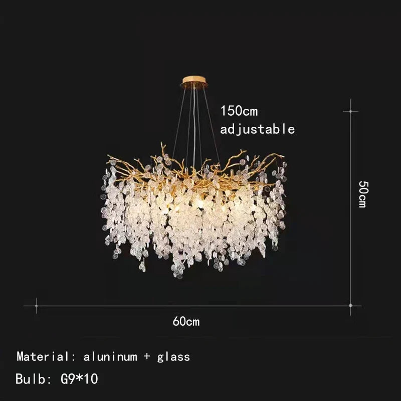 applique murale led moderne en cristal et aluminium doré art déco