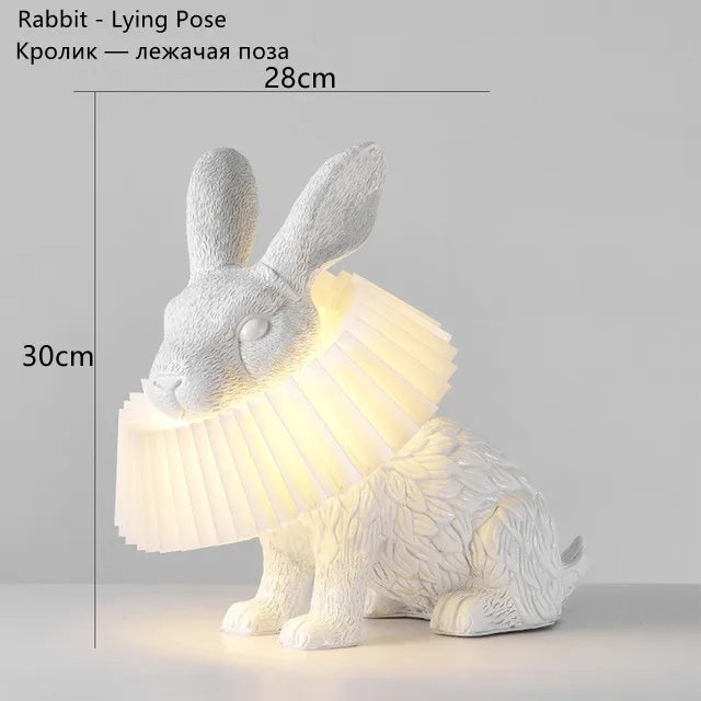 lampe de bureau lapin adorable à led pour enfants