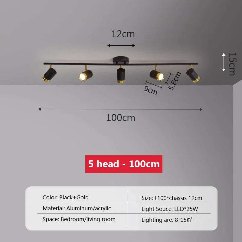 plafonnier led moderne à bande lumineuse décorative pour intérieur