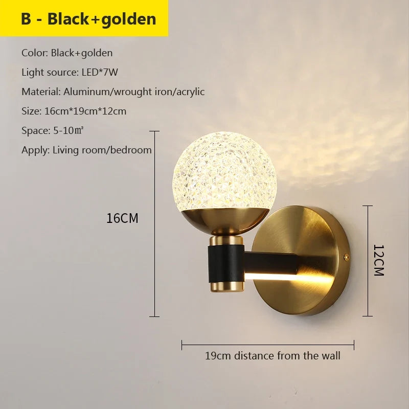 applique murale moderne à led pour décoration intérieure chaleureuse