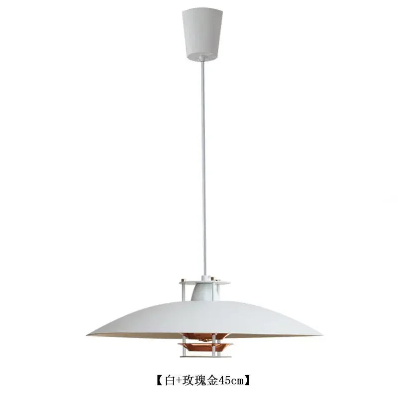 Nordic Circular Pendant Light, Modern Dining Room, Bedroom, Bar Counter, LED Pendant Light, White Warm Light 45cm Light