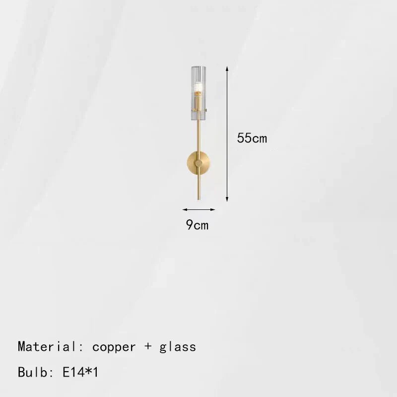 applique murale moderne en verre pour éclairage direct
