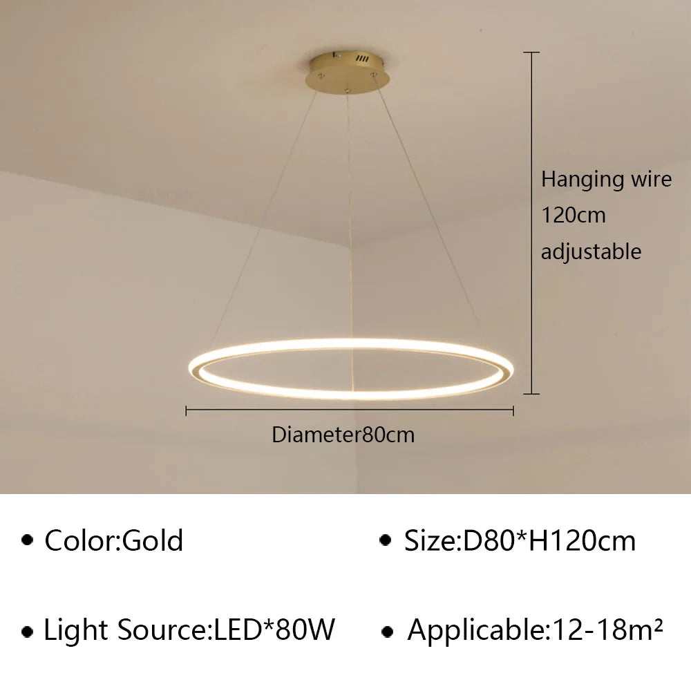 suspension moderne à LED pour décoration intérieure élégante