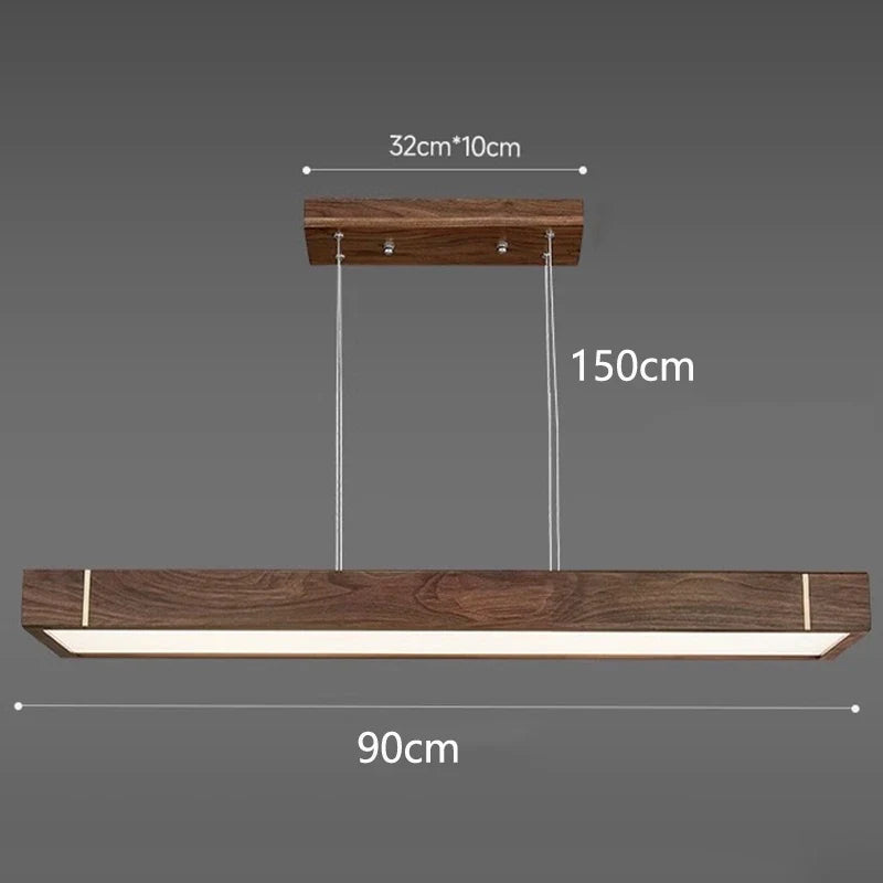 Lustre bois led suspendu au design moderne